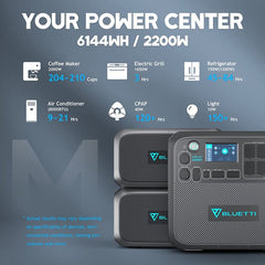 Bluetti AC200MAX + 2*B230 6,144Wh Portable/Home Power Station