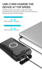 72,000mAh Laptop / CPAP Portable Charger Power Bank with Solar Charging